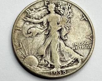 1938 - Walking Liberty - Silver Half Dollar