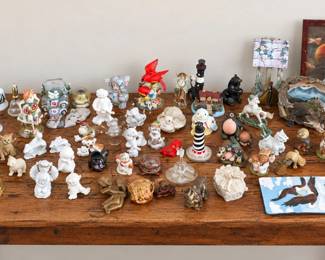 Large Collection of Vintage Ceramic and Porcelain Figurines, Bells, Small Sculptures and More