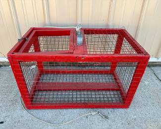 Vintage Red Cage/Trap 24"x13"x15"
