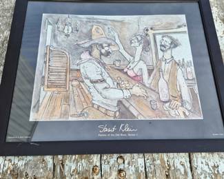 Stuart Klein Framed Art Print "Painter Of The Old West Series 1" 1983, 33"x27"