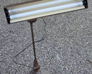 Vintage Fluorescent Desk Lamp w/ Adjustable Arm