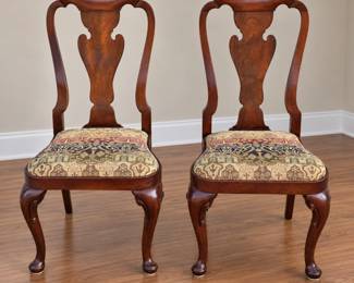 Pair of Vintage Baker Mahogany Chairs