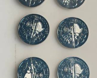 Lot of 10 - 1 oz . - .999 Fine Silver - 2019 Philharmonic Silver Rounds