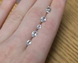 Variety of Faceted White Topaz