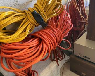 Assorted Heavy-Duty Extension Cords - Yellow & Orange - Multiple Lengths - Lake Odessa Off-Site