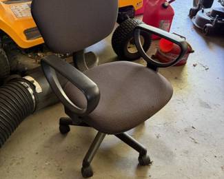 Gray Fabric Adjustable Office Desk Chair with Armrests & Rolling Swivel Base - Lake Odessa Off-Site