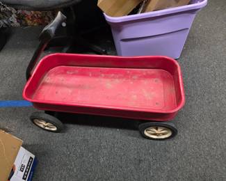 Vintage All Metal Solid Rubber Tires Kids Wagon