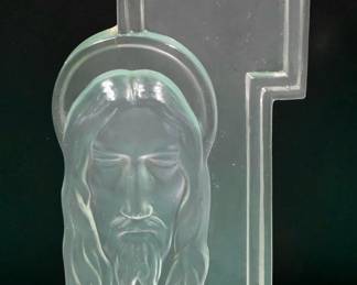 Vintage Religious Figure / Statue of Jesus w/ Cross