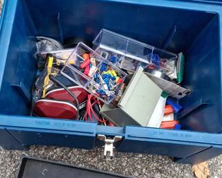Blue Plastic Stack-On Toolbox