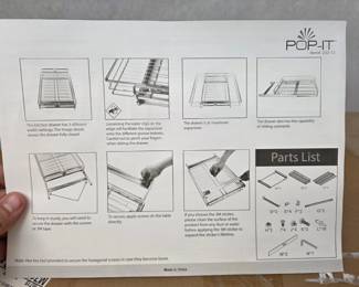 New in Box Pop-It Adjustable Cabinet Organizer Drawer