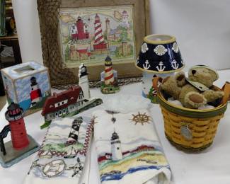 Light House Collection - Figurines, Night Light, Framed Print, Dish, Candle Holder