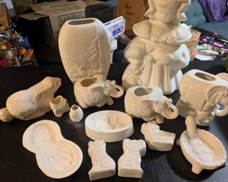 Ready to Paint Ceramic Vessels, Trinket Boxes, Cookie Jar & More
