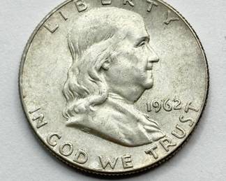 1962 D - Silver Franklin Half Dollar