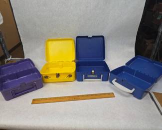 4 Vintage Plastic Kid's Lunchboxes