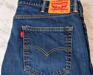 Levi's 541 Athletic Fit Men's Blue Denim Jeans W38 L30 Red Tab 5 Pocket-Look New - Potterville