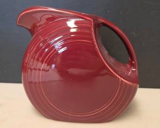 Fiestaware Burgundy Disk Pitcher