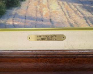 Vintage Framed "The Open Gate" Art Reproduction by Thomas Kinkade