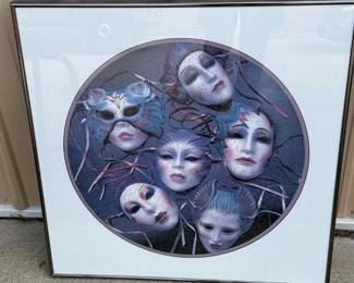 Framed Round Jigsaw Puzzle Art