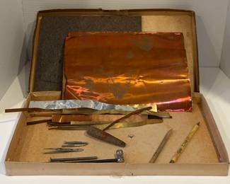 Vintage X-ACTO Metal Embossing Kit - Complete with Tools & Foil