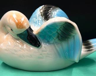 Vintage Water Bird (Duck Goose Swan) Figurine - Glossy Finish
