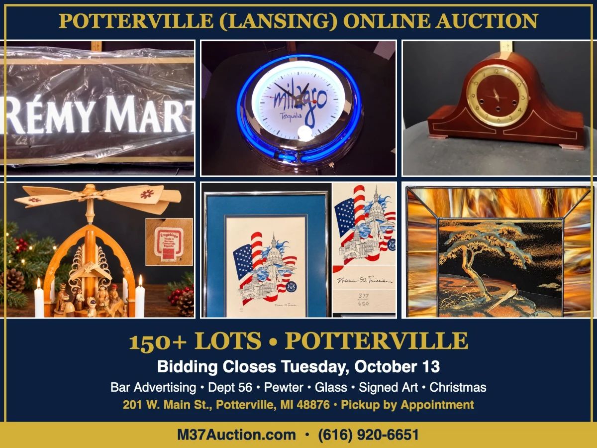 Potterville (Lansing) Online Auction – 201 W. Main St., Potterville – Bidding Closes Tuesday, Oct 13