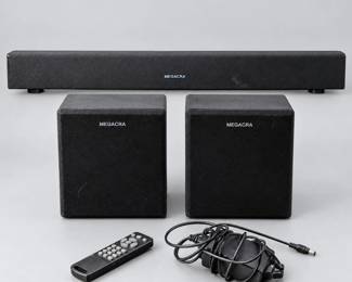 MEGACRA Soundbar with 2 Speakers, Remote & Power Adapter