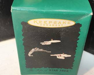 1995 Hallmark Keepsake Ornament box for The Ships of Star Trek- New In Box