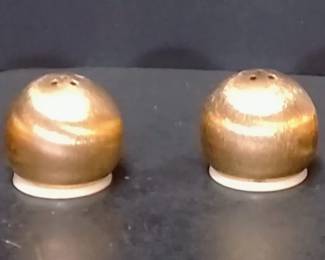 4 Vintage Napier Gold-Tone Dome Individual Salt & Pepper Shakers - 2 Pairs