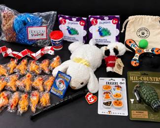 Assorted Toy and Novelty Lot Plush DIY Kits Pokemon Ty ZippyPaws Erasers and More