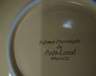 Vintage French Faience Provencale du Poet Laval Yellow Cabbage Leaf Nesting Plates 3 Piece Set