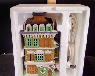 Retired Dept 56 Dickens Village Flat of Ebenezer Scrooge Boxed w/ Light
