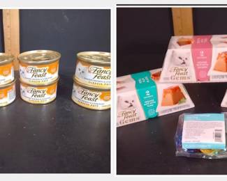 Fancy Feast Cat Food Lot 6 Classic Pate Cans 3 Gems 2 Packs Plus Bonus New Cat Toy