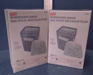 2-Staples 15.8-Gallon Shredder Bags (Item 22403) In 50-Count Boxes For Personal Office Bins