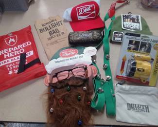 Mens Novelty Gift Lot Duluth Trading Holiday Hipster Night Scope Power Light and More