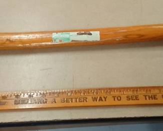 Vintage Single-Bit Felling Axe w/ O.P. Link Salem Indiana Hickory Handle Original Label