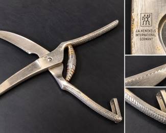 Vintage J.A. Henckels German Stainless Steel Spring Loaded Poultry Shears Bone Cutter