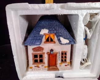 Dept 56 Dickens' Village Candle Shop (1984-1988). Handpainted Porcelain Building With Original Box