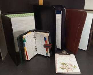 Name Brand Leather Office Organizer Lot Planners Portfolios Clipboard Buxton Gemline Things Remember