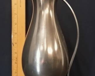 Vintage Mid-Century Royal Holland K.M.D. Daalderop Pewter Pitcher Crafted In Tiel, Netherlands