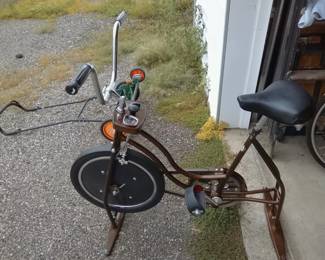 Vintage Brown Schwinn Stationary Exercise Bike - Excellent - Only 542 Miles