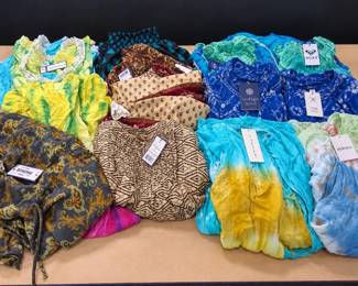 New w/ Tags Darn Good Womens Boho Clothing Lot Colorful Tie-Dye, Paisley & Print Styles