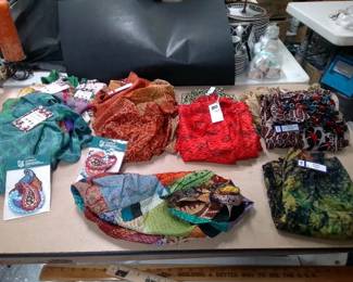 Large Darn Good Yarn Sari Silk Fashion Lot Scarves, Wraps, Patchwork Textiles & Embroidery