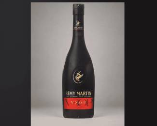 Large 3-Foot Remy Martin VSOP Bottle-Shaped Metal Advertising Sign - Unused Distributor Sign