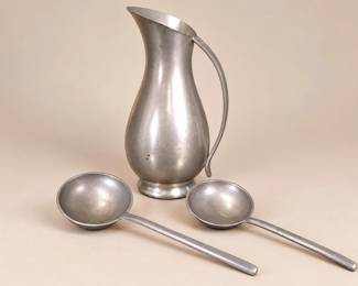 Royal Holland Pewter Pitcher and 2 Ladles - 3 Pieces
