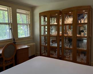 Curio cabinets Accent dimmer lighting $ 200 each PAID $ 2000 each