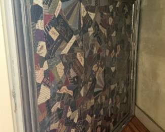 1800’s. Framed Crazy Quilt. 4 feet by 4 feetapproximately $ 300