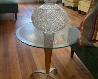 Rare mini accent table $ 200 Waterford Hurricane globe