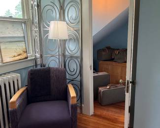 Maple Accent chair $150. Aluminum Room divider $ 100 paid 3000