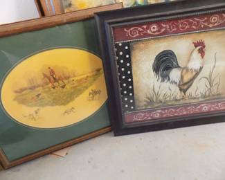Nigel Hemming Fox & Hound print and Rooster print