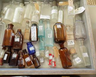 vintage collectible old bottles